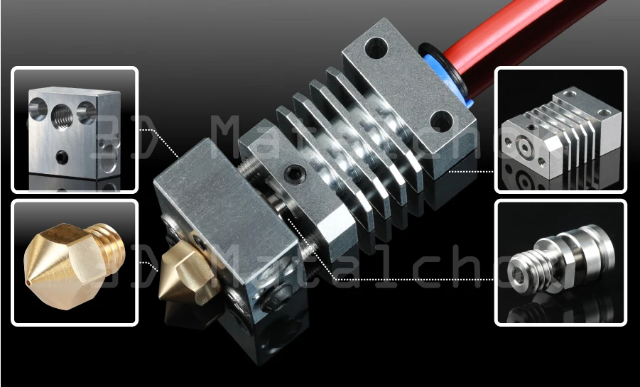 3D Printer Parts Precision Swiss Cr10 Hotend Aluminum Radiator Titanium Break For Ender 3 Cr10 Pro J-head Hotend