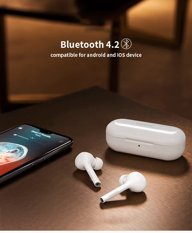 huawei FreeBuds Lite Наслаждайтесь глобальной версией беспроводных Bluetooth наушников водонепроницаемый IP54 управление краном встроенный g-сенсор