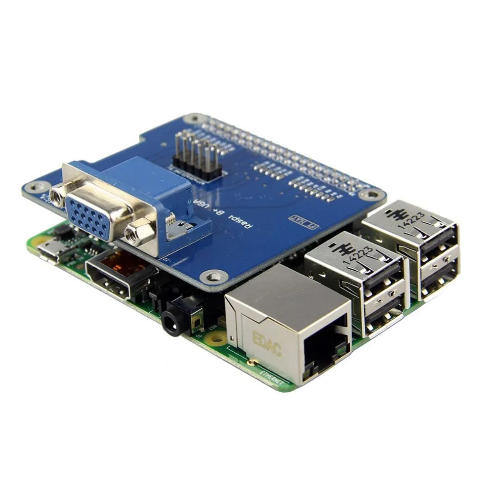 Плата расширения VGA Shield V 2,0, расширенный интерфейс VGA через GPIO, совместимый с Raspberry Pi 3 Model B/ Pi 2B / B +/a +