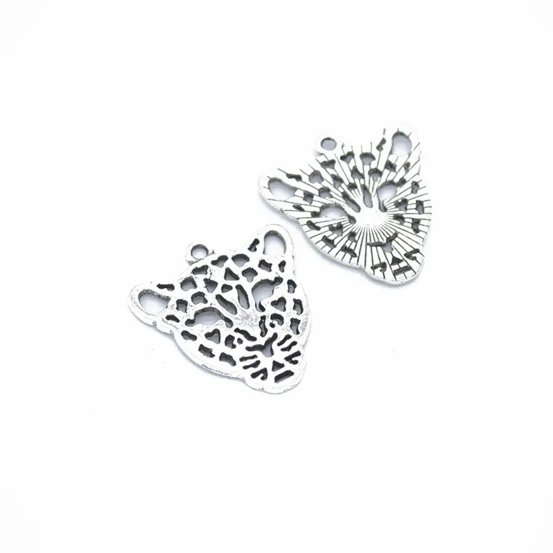 New 20pcs Fashion gifts vintage Leopard head alloy charms DIY making bracelet necklace jewelry accessories Animal Pendant series | Украшения