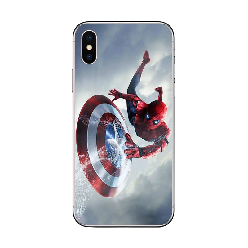 Ciciber Marvel супер герой Человек-паук чехол для телефона для Apple iPhone 7 8 6 6s Plus X XR XS MAX 5S SE Мягкий ТПУ чехол