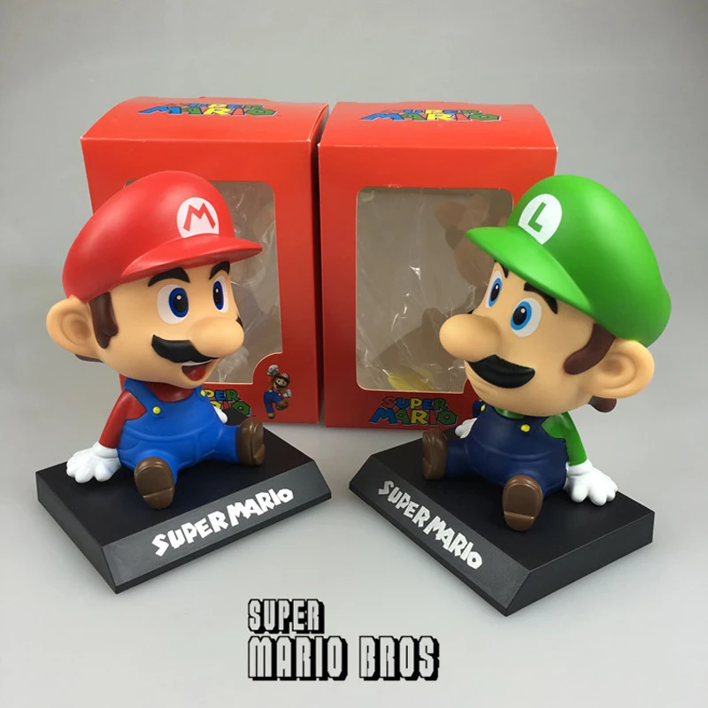 Забавный кукольный автомобиль Super Mario Bros игрушка с головой модель милого