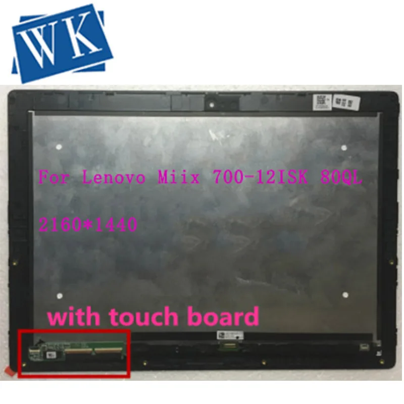 Для Lenovo Ideapad Miix 700 12ISK 80QL в сборе LTL120QL01 001 003 2160*1440 ЖК дисплеи сенсорный экран с