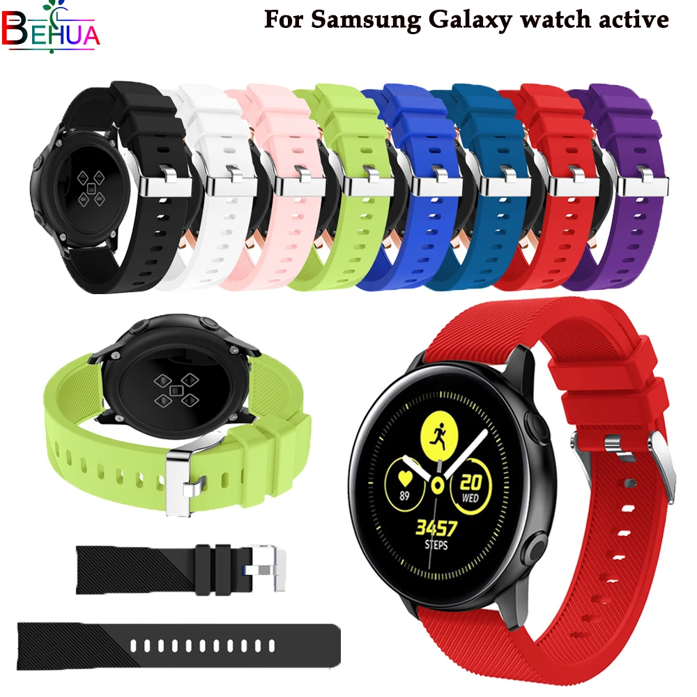 Силиконовый ремешок для часов Galaxy watch active сменный умных Samsung 42 мм Gear S2|Ремешки