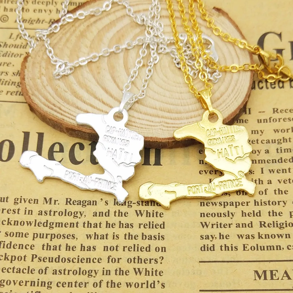Оптовая продажа модное ожерелье с изображением карты для женщин воротником Ayiti