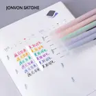 Jonvon Satone 6 цветов sлот цветные ручки, канцелярские цветные ручки, гелевые ручки для школы, милые канцелярские товары, творческая ручка, цветные ручки