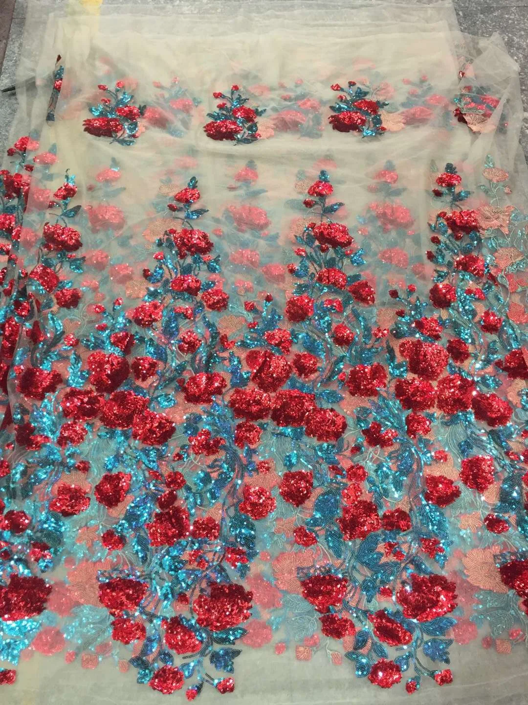 Latest Sequin Lace Fabric 5 Yards Flower African 2019 High Quality Nigeria Sequins Laces | Дом и сад
