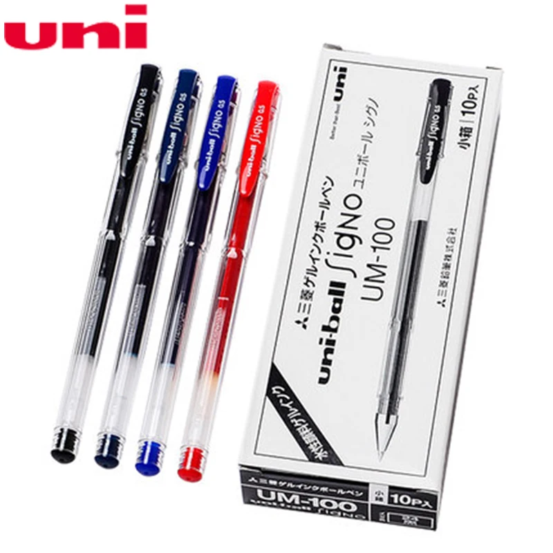 12 шт. Uni ball Signo Стандартный гелевая шариковая ручка комплект UM 100 0 5/0 7/0 8 мм 15 Цвета