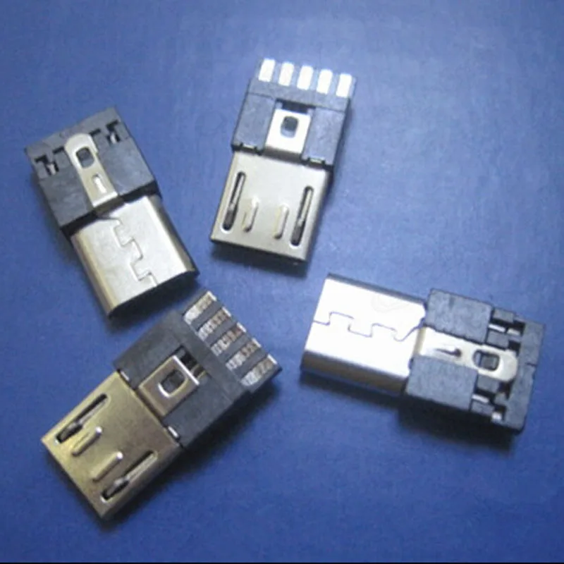 Штекерный разъем MICRO USB 5 штырьков 50 шт. пять оборотов спереди кабельный для