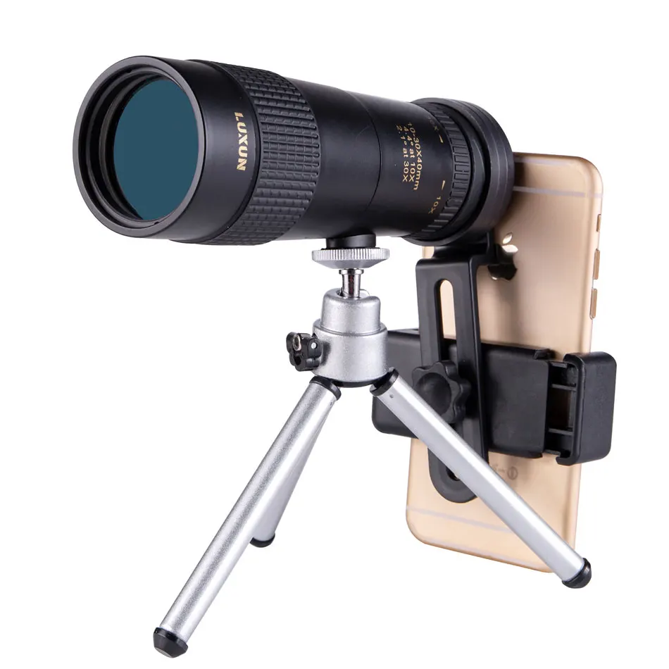 

Монокулярный телескоп 10-30X40 8-24X30, телескоп высокой мощности с функцией носветильник видения Bak4 HD, с зажимом для камеры, штатив для телефона
