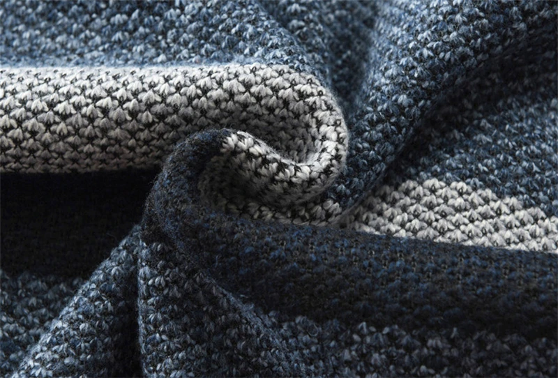 

Brand patchwork wool knit zipper sweater drop ship Cardigan winter Male full stand collar warmth men casual top coat plus 3XL