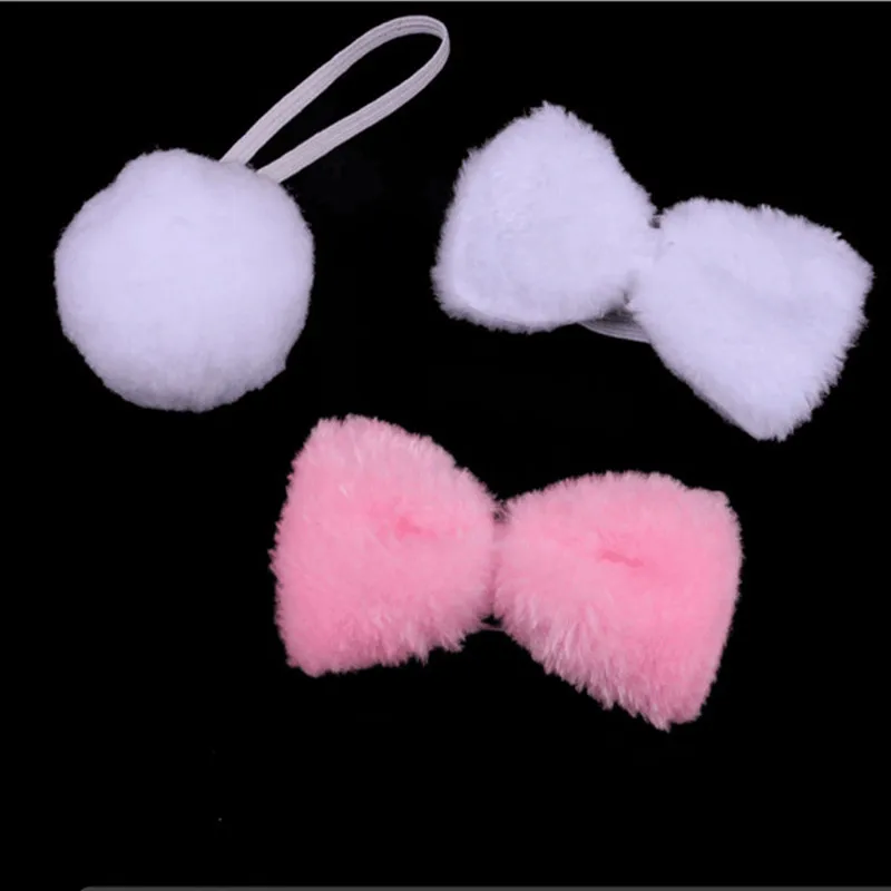 

Sexy Sequins Fluffy Bunny Rabbit Ears Headband Bow Tie Tail Cosplay Props For Adults Kids Party Headwear Halloween Christmas