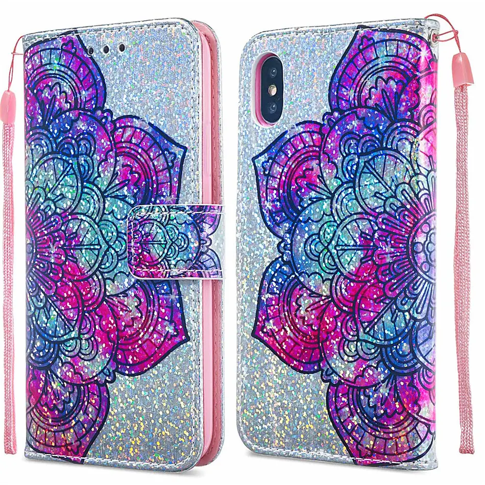 Блестят чехол для samsung Galaxy S10E S10 S9 S8 A7 j4 j6 плюс M30 M20 M10 A10 A20 A30 A40 A50 A70 Бумажник Стенд Крышка E03Z