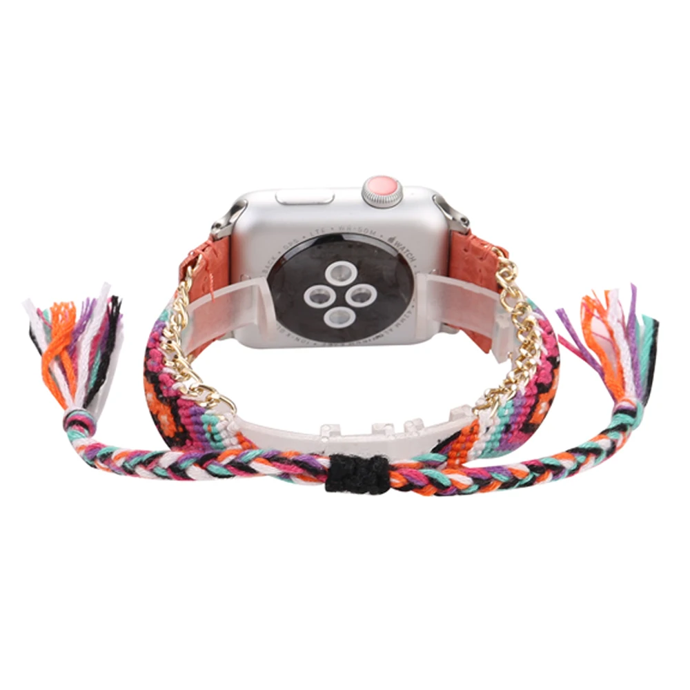 Ремешок Плетеный для Apple Watch Band сменный Браслет Series 5 4 3 6 SE 42 мм 44 38 40 мм|Ремешки