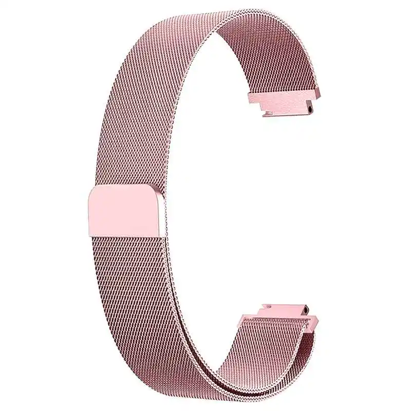 Rose pink Joyozy для Fitbit Inspire HR Band Сменная сетка магнитный браслет из нержавеющей стали для наручных часов - Цвет ремешка: Rose pink
