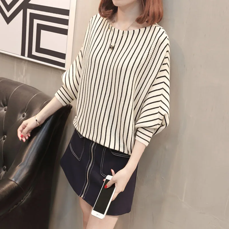 BatWing Sleeve Sweater Women Pullover Knitted Yellow Knit Fashion Fall Pull Female Black Ladies Pullovers Jumper New Arrival | Женская