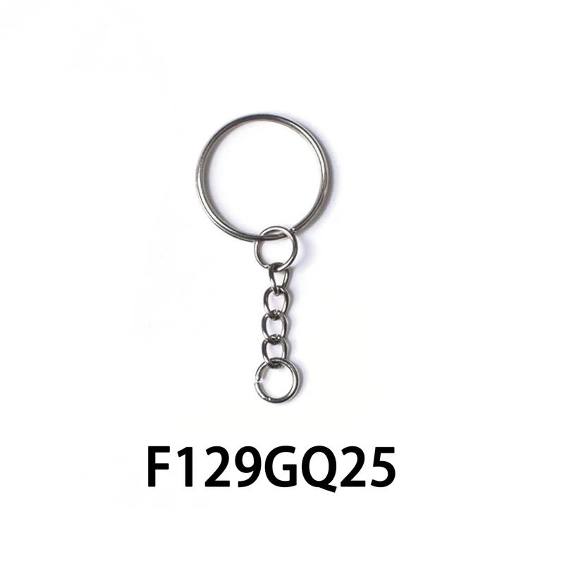 REGELIN 25/30mm Polished Silver Color Keyring Keychain Split Ring with Short Chain Key Rings Women Men DIY Accessories | Украшения и