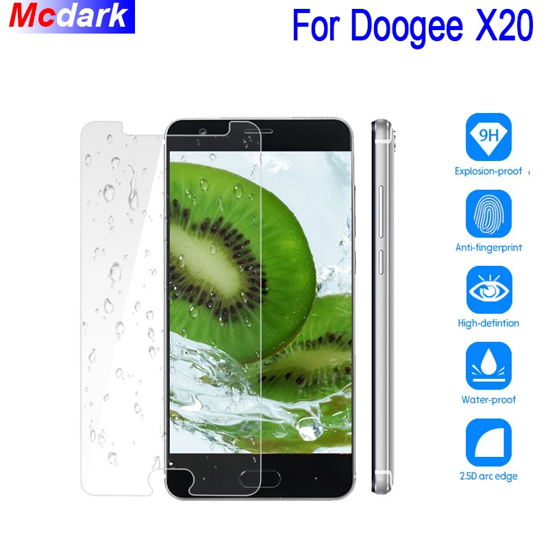 Закаленное стекло Mcdark 9H Для Doogee X20 Защитная пленка для экрана стеклянная легко