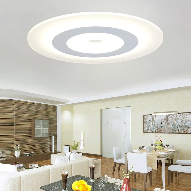 Nordic Simple Round Acrylic Led Ceiling Lights Lustre PMMA Bedroom Dimmable Lamp Novelty Lighting Light IY108224 | Освещение