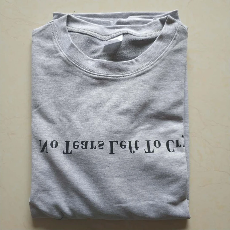 Толстовка с надписью «No Tears Left To Cry», Женская толстовка с принтом, брендовая одежда, популярные хлопковые готические Рубашки, Топы