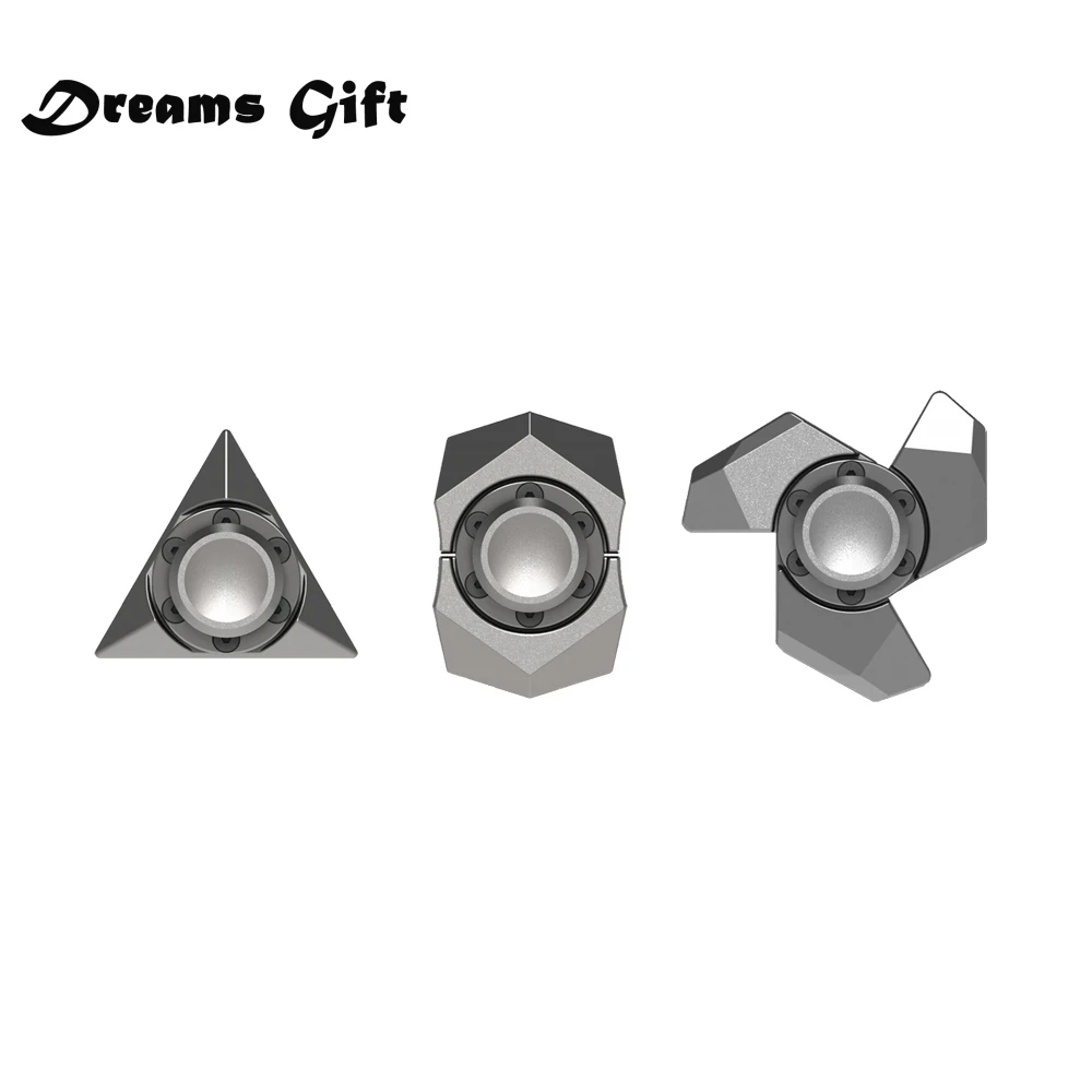 3/комплект DIY Спиннеры ручной Spinner палец Tri Металлический матовый черный EDC handspinner