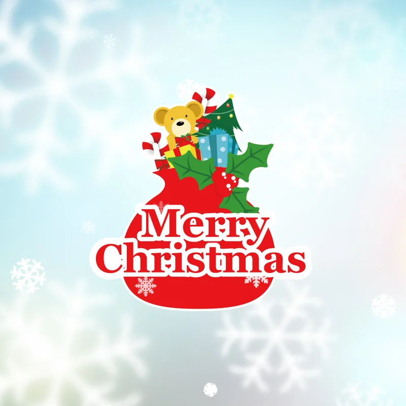 Merry Christmas Santa Claus Decoration Car Stickers Decals Vinyl Waterproof Reflective For Auto Accessories Styling | Автомобили и