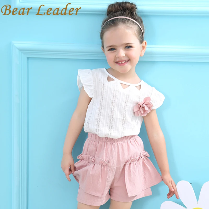 Bear leader/платье для девочек г. Новая детская одежда Комплекты с платьем на бретельках детская одежда, пуловер рубашка в полоску+ платье/Джинсовый комплект