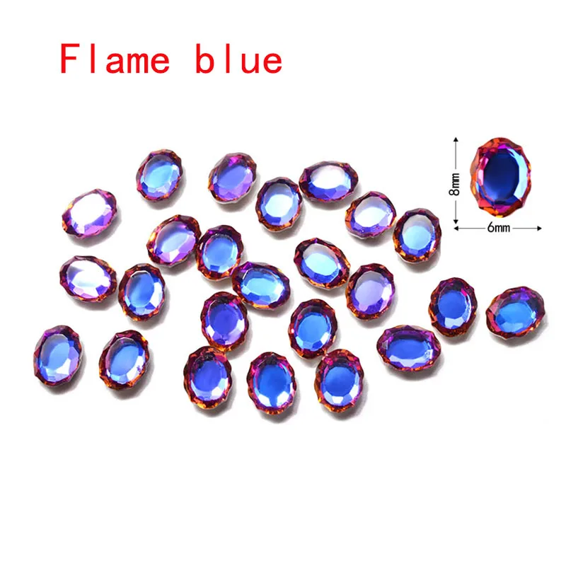 500pcs Shinny Nail Art Rhinestones Oval Mirror Crystal Diamond Glass Gem Stone Strass 3D Charm Jewelry Accessories BIG PACK | Дом и сад