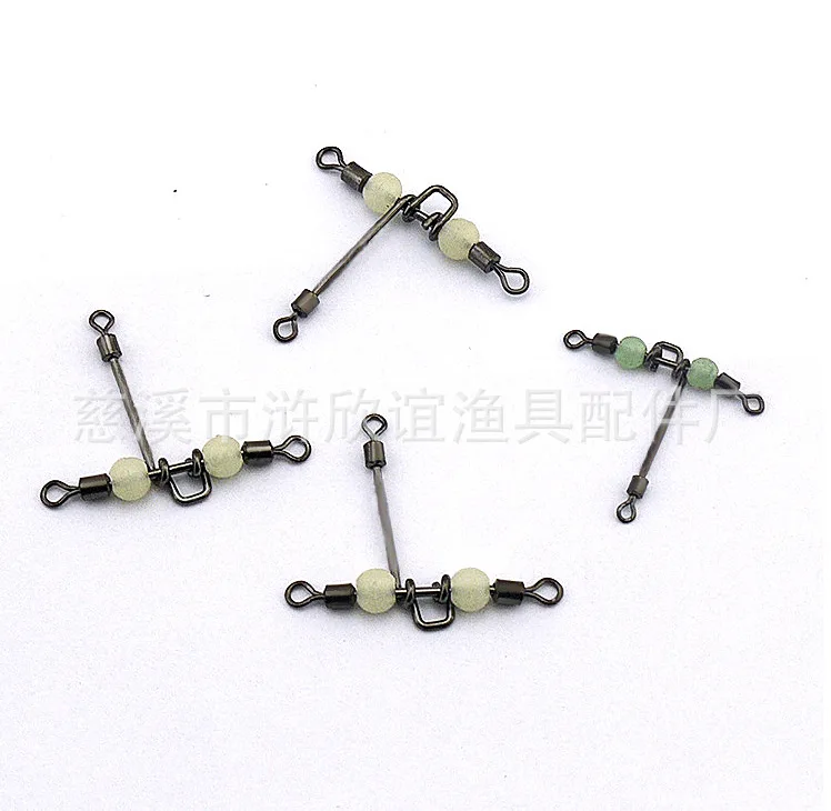 HXY шт(50 25) Размеры(1/0*1 2*3 4*56*7 8* 10В RGBW 10*12) t-формы поперечные прокатки «Три в одном» поворачивается на жемчужные бусы рыболовные снасти 3 way Вертлюги