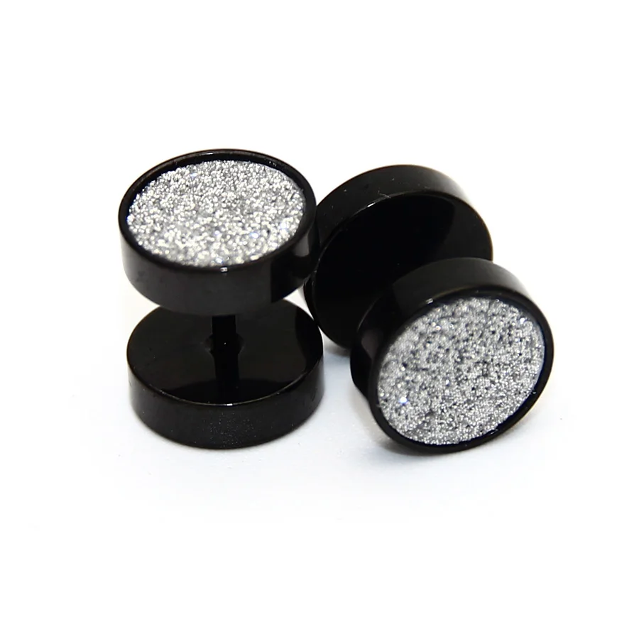 Серьги-гвоздики из нержавеющей стали с текстурой наждачной бумаги 2 шт. |