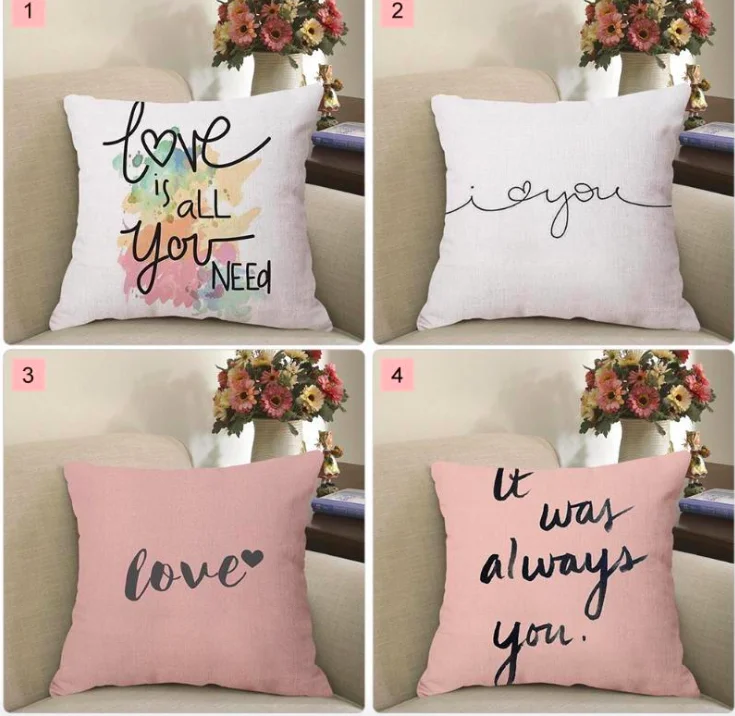 Милый домашний наволочка Love is Your End на шею льняные подушки Наволочки для дивана