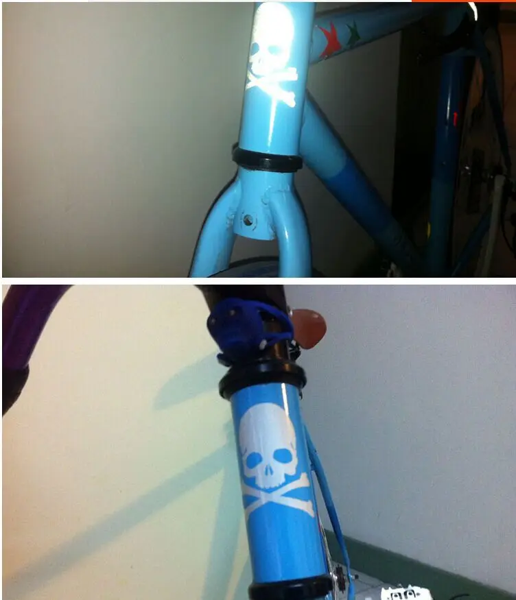 1 шт. Сделай Сам велосипед Светоотражающий с принтом черепа наклейки для езды на