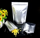 100 шт., серебристые пакеты для застежки-молнии из алюминиевой фольги