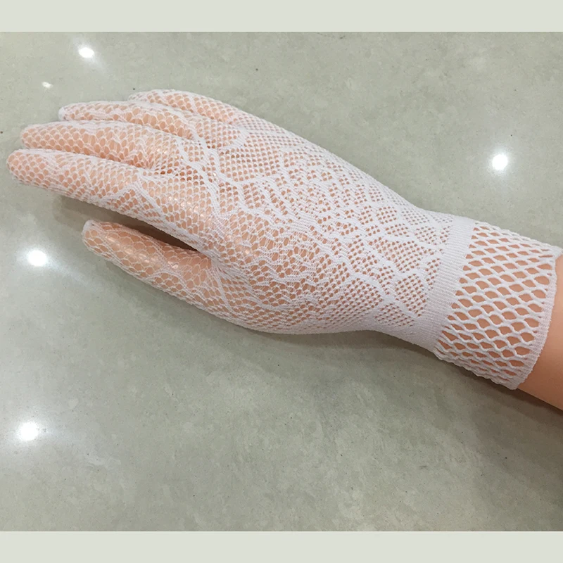 Сексуальные прозрачные кружевные эластичные перчатки для невесты с длинным