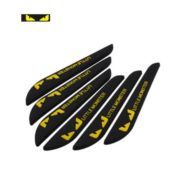 Rear view mirror 6pc Автомобильный Стайлинг, автомобильный бампер, против столкновений, Полоска, крыло, вспышки, защита края, резиновый бампер, защитная наклейка, универсальные автомобильные аксессуары - Цвет: Rear view mirror 6pc