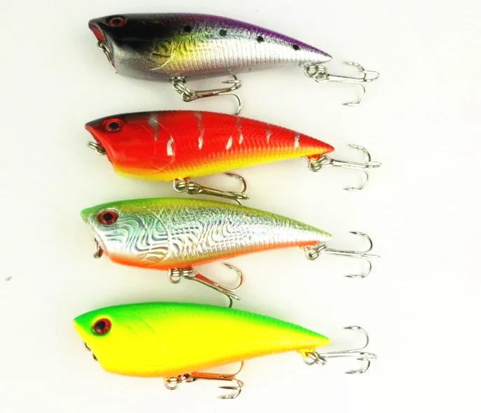 67 мм 12 шт. Поппер пластиковые приманки рыбалки приманку минноу 6.7 СМ 7.5 Г 6 # крюк