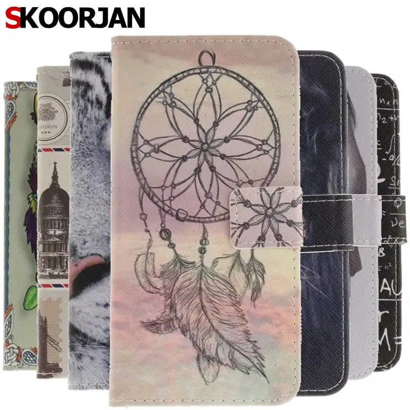 Чехол Etui для Samsung Galaxy A5 2017 A520 Coque Tiger Painting Stand Wallet Fundas Flip Leather Phone Cases Cover Capa.