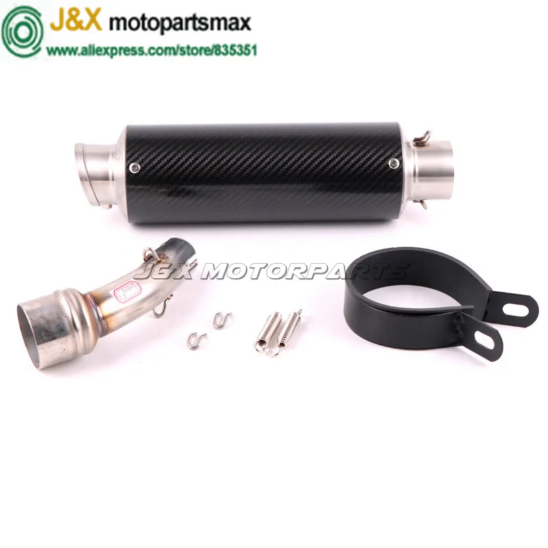 

E-MARK выхлопная полная система мотоцикла, контактная средняя труба + глушитель для YAMAHA R3 2015-2019, без застежки