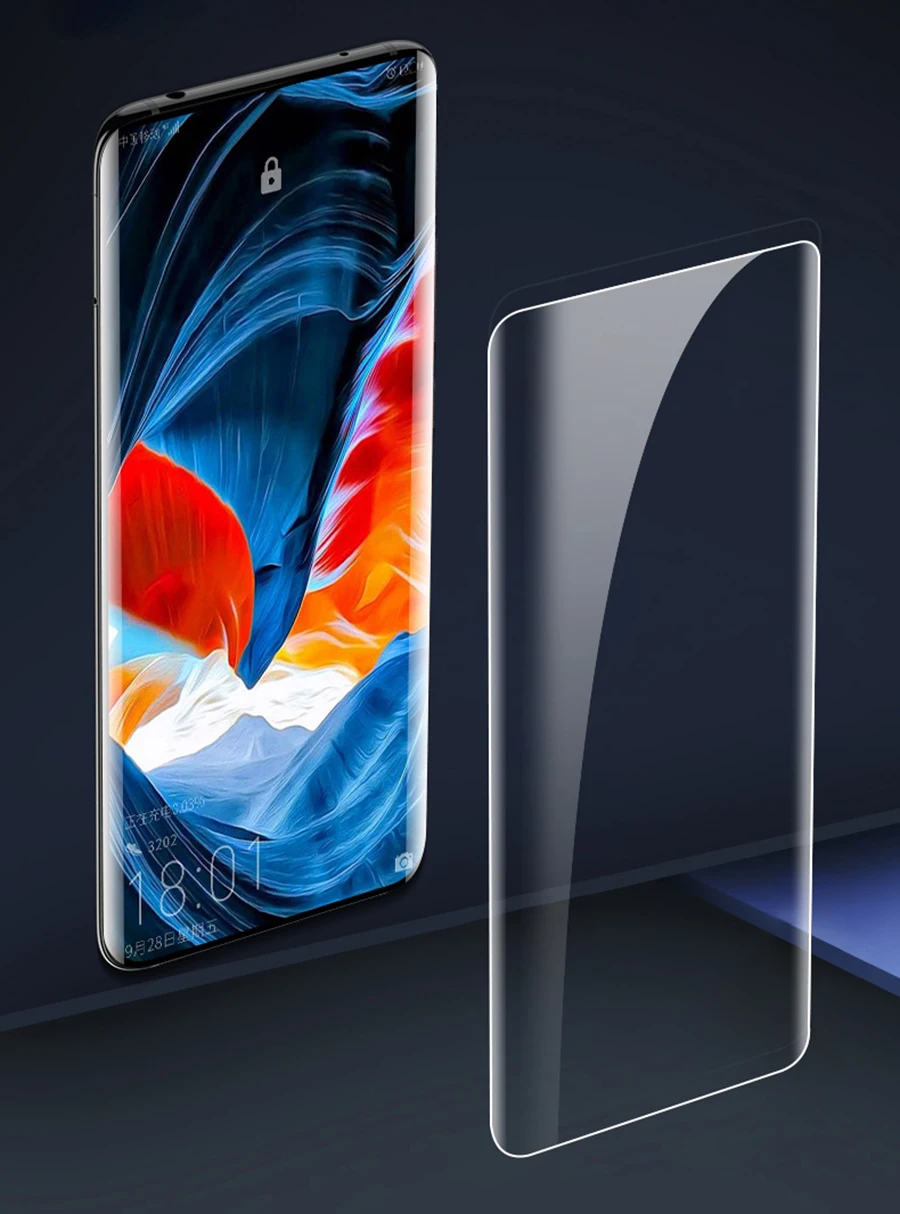 УФ закаленное Стекло для OnePlus 7 профессиональная полная жидкий клей Экран протектор OnePlus7 Pro One Plus 7T УФ новые Закаленное Стекло 3D 5D