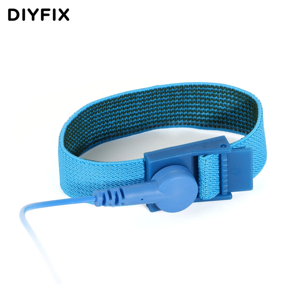 Антистатический наручный ремешок DIYFIX ESD эластичная лента с зажимом для