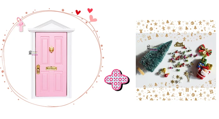 pink Миниатюрный 1:12 для кукольного домика, Сказочная дверь, 5 цветов, розовый, голубой, фиолетовый, красный, для греческой улицы, открытые части для кукол и рождественские аксессуары - Цвет: pink
