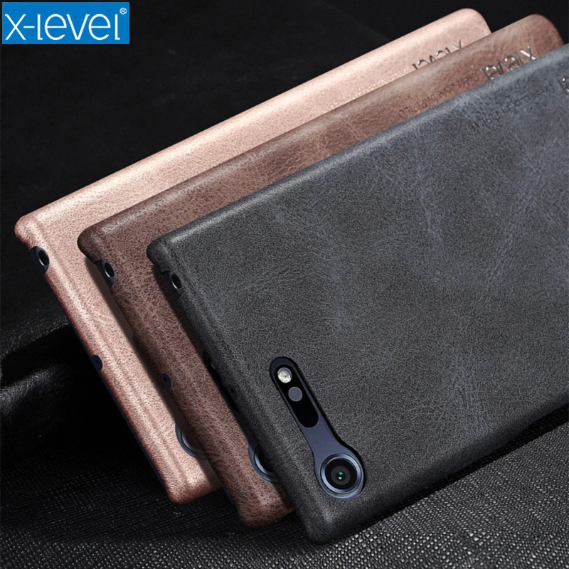 X-Level Cases For Sony Xperia XZ3 XZ2 Premium XZ1 Compact Vintage Leather Hybrid Slim Case Cover XA2 Ultra 10+ Coque |