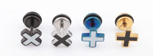 1 пара модные новые мужские серьги-гвоздики Пирсинг из нержавеющей стали