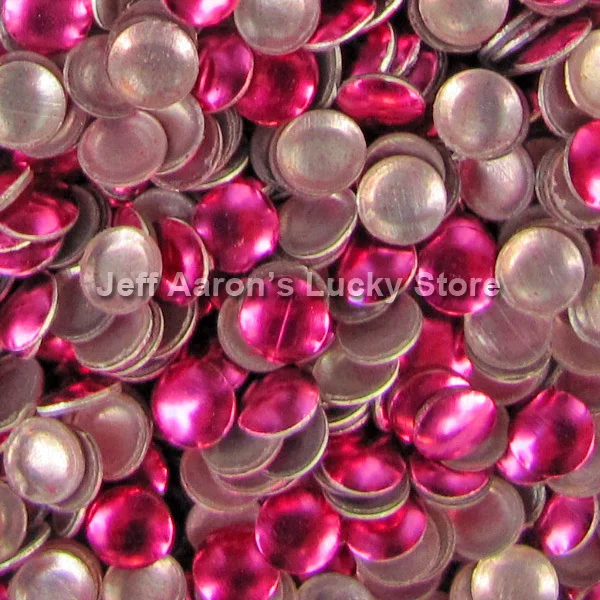 Ярко-розовый 3 мм круглый diy акриловый 3d металлический дизайн ногтей со стразами