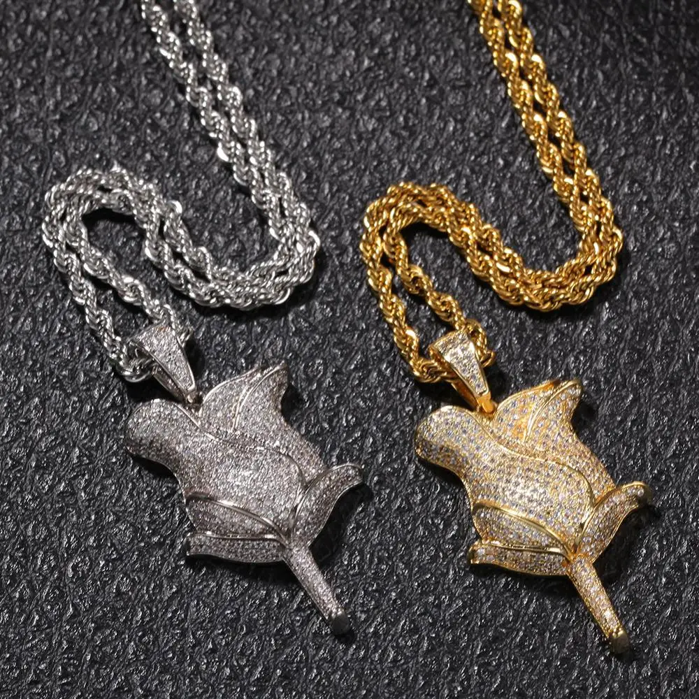 

Tide бренд Европа и Америка хип-хоп взрывы Роза подвески из циркона tide бренд микро инкрустированные циркон мужские ювелирные изделия