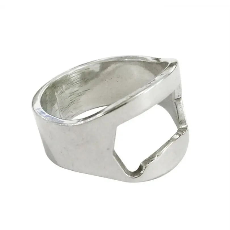 

Wholesale Creative Mini Stainless Steel Finger Ring Bottle Opener Bar Beer Tool 20mm 22mm LX2837