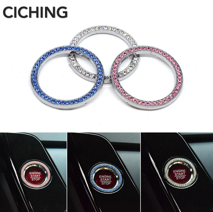 Автомобильный Стайлинг двигателя старт стоп кольцо зажигания наклейка для Skoda