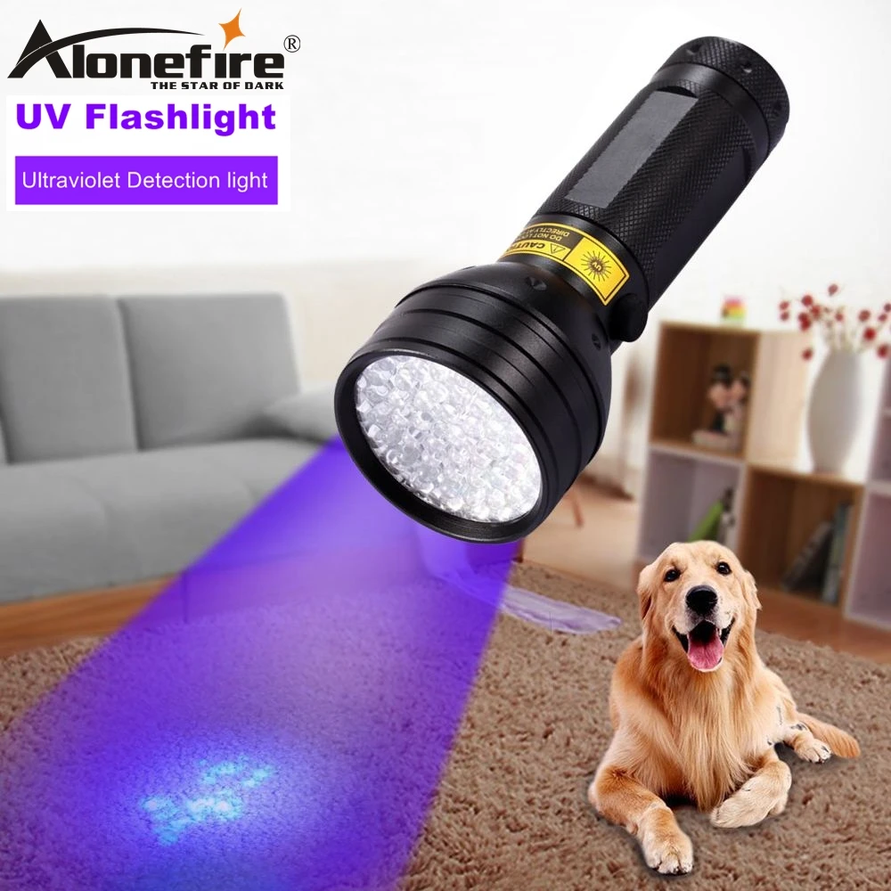 ALONEFIRE 51UV светодиодный светильник 395 400nm UV вспышка ультрафиолетовая Кошка Собака