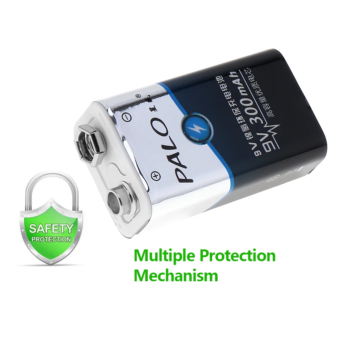 PALO 9V 6F22 300mAh ni-mh аккумуляторная батарея с 3A зарядный ток для