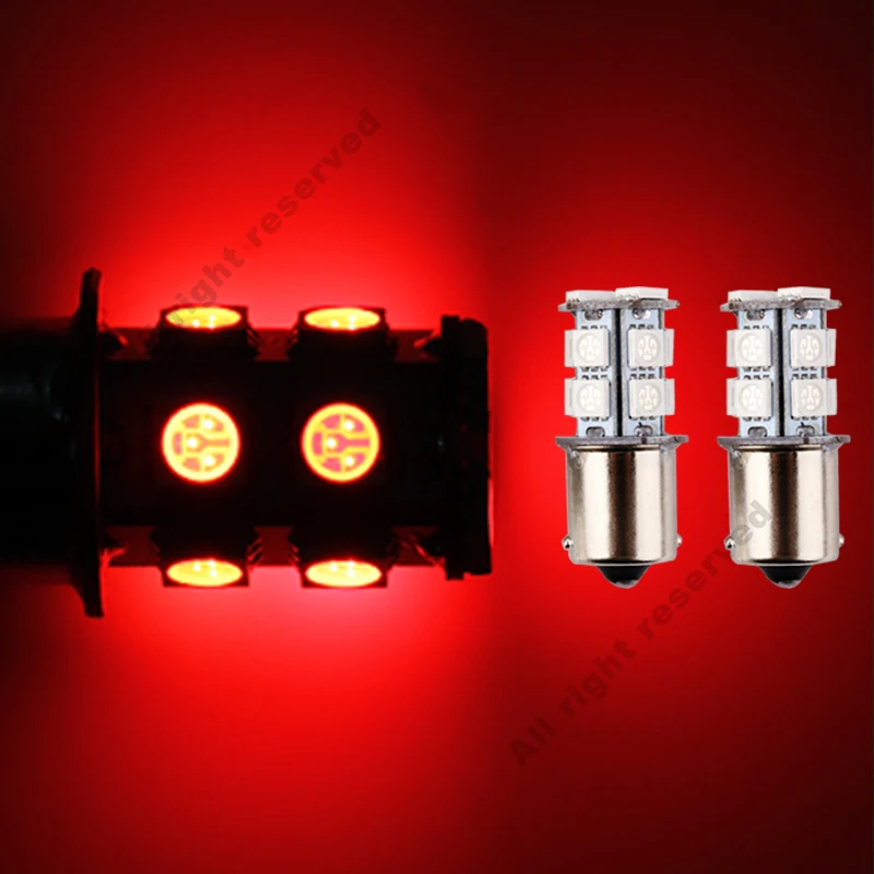 2 шт. 1156 BA15S P21W 13 SMD 5050 автомобилей Белый светодиодный лампы стоп поворота